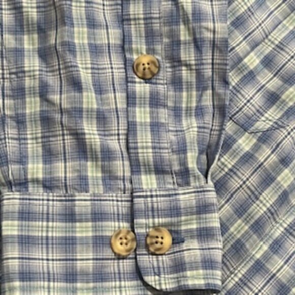 Duluth Trading Company Plaid Shirt Mens Size XL Blue Long Sleeve - Picture 11 of 12